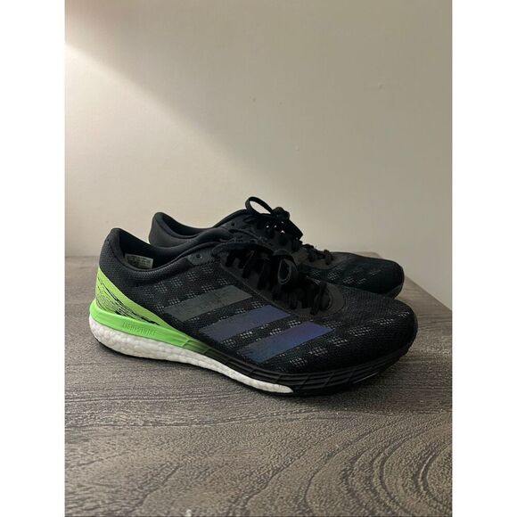 Adidas Adizero Boston 9 Black Signal Green Running Shoes Men’s Size 8.5 EG4657 main image 9